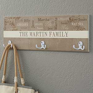 Our Loving Family Personalized Coat Rack