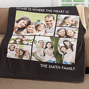 Picture Perfect Personalized Premium 60x80 Sherpa Blanket- 6 Photo