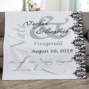 Wedding Couple Personalized 50x60 Sweatshirt Blanket