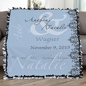 Wedding Couple Personalized 50x60 Tie Blanket