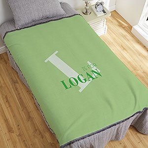 Alphabet Fun 56x60 Personalized Kids Woven Throw Blanket