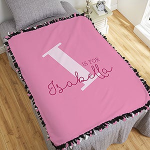 Alphabet Fun 50x60 Personalized Kids DIY Tie Blanket