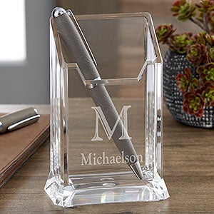 Personalized Acrylic Pen & Pencil Holder - Initially Yours - Unique Custom Gifts - #16519