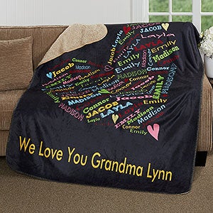 Her Heart Of Love Personalized 50x60 Sherpa Blanket