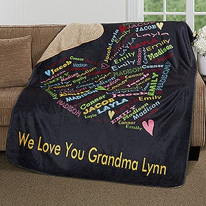 Her Heart Of Love Personalized Premium 50x60 Sherpa Blanket