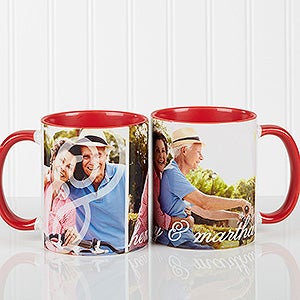 You & I Personalized Photo Coffee Mug 11oz.- Red