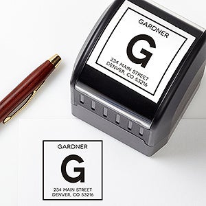 Square Initial Self-Inking Address Stamp