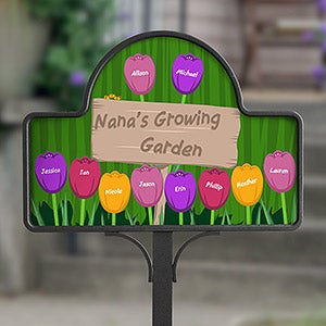 Grandma's Garden Personalized Garden Stake- with Magnet