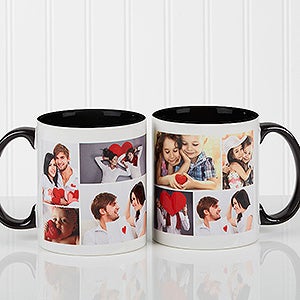 Create A Photo Collage Personalized Coffee Mug 11oz.- Black