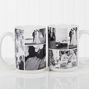 Create A Photo Collage Personalized Coffee Mug 15 oz.- White