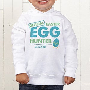 Easter Egg Hunter Personalized Toddler Hooded Sweatshirt