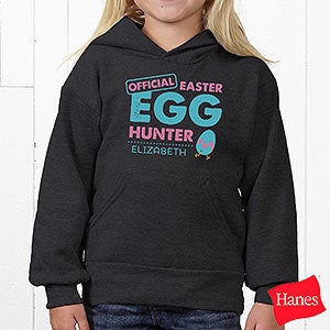 Easter Egg Hunter Personalized Hanes® Youth Hooded Sweatshirt