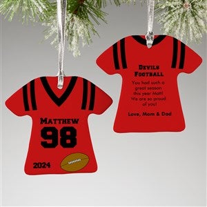 Football Jersey Personalized Sports Christmas Ornaments - 2-Sided