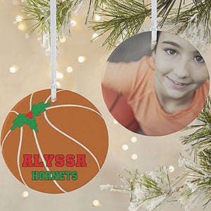 Personalized Basketball Photo Ornament