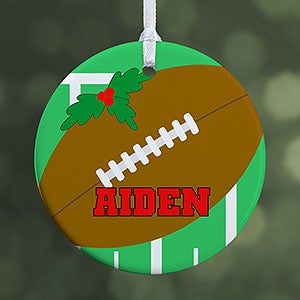 Football Personalized Christmas Ornament - One Sided