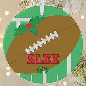 Personalized Football Christmas Ornament