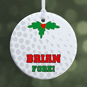 Personalized Golf Christmas Ornament - One Sided