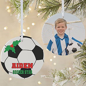 Personalized Soccer Photo Ornament