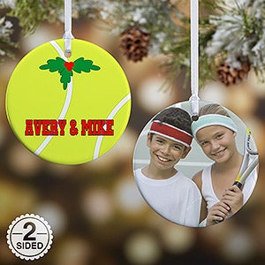 2 Sided Tennis Personalized Photo Ornament