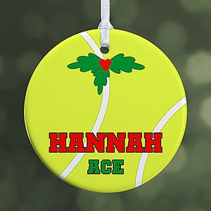 Personalized Tennis Christmas Ornament - One Sided