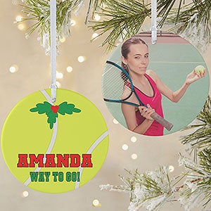 Personalized Tennis Photo Ornament