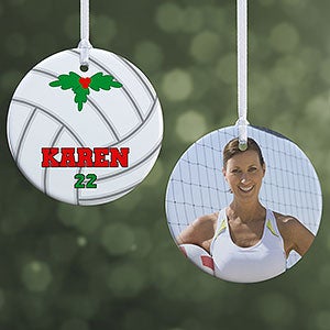 Photo Personalized Sports Christmas Ornaments - Volleyball