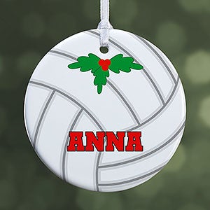 Personalized Volleyball Christmas Ornament - One Sided