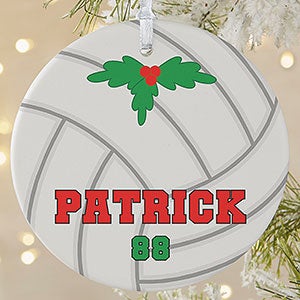 Personalized Volleyball Christmas Ornament