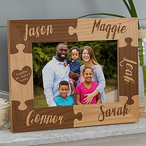 Personalized Puzzle Picture Frame - Together We Make A Family - 4x6