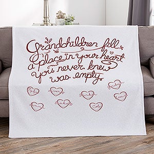 Grandchildren Fill Our Hearts 50x60 Sweatshirt Blanket