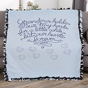 Grandchildren Fill Our Hearts 50x60 DIY Tie Blanket