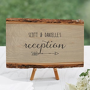 Rustic Wedding Reception Personalized Basswood Plank-Small