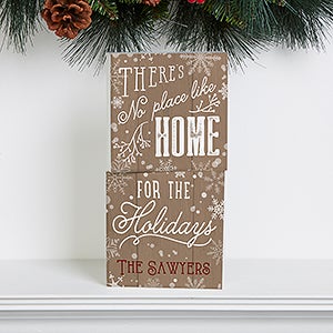 No Place Like Home Personalized Shelf Blocks- Set of 2