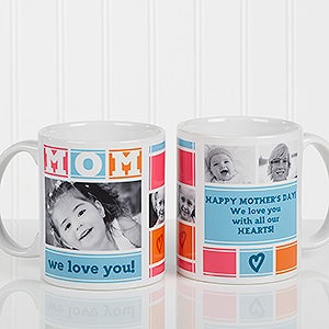 MOM Photo Collage Personalized Coffee Mug 11 oz.- White