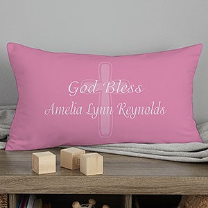 Baptism Keepsake Gift - Personalized Lumbar Pillow