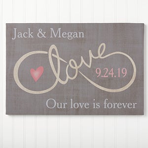 Infinity 20x30 Personalized Romantic Canvas Print