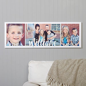 Family Photos Personalized Canvas Print- 12x 36