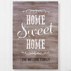 Home Sweet Home Personalized Canvas Print- 16x24