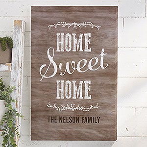 Home Sweet Home Personalized Canvas Print - 16 X 24