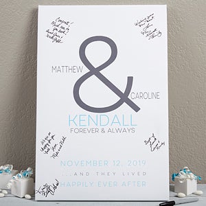 Custom Wedding Guest Book Canvas - 12x18