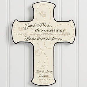 Personalized Wall Cross - Wedding Blessing