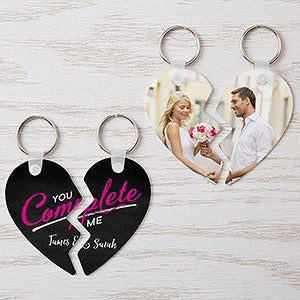 Personalized Heart Puzzle Keychains - You Complete Me