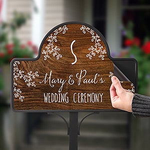 Our Rustic Wedding Personalized Garden Stake- Magnet Only