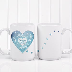 We Love You To Pieces Personalized Photo Coffee Mug- 15oz.