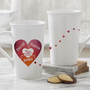 Personalized Latte Mug - We Love You To Pieces