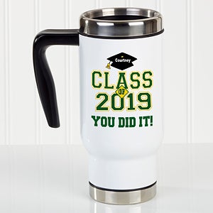 Personalized Graduation Travel Mugs - Cheers to the Graduate