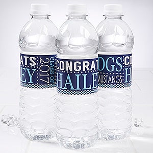 School Memories Personalized Graduation Water Bottle Labels