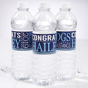 Personalized Water Bottle Labels - Graduation Party - 24 labels