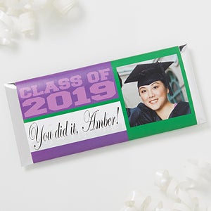 Personalized Photo Graduation Candy Bar Wrappers - Class Of - Set of 12