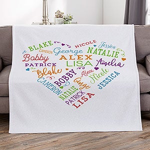 Close To Her Heart Personalized 50x60 Sweatshirt Blanket